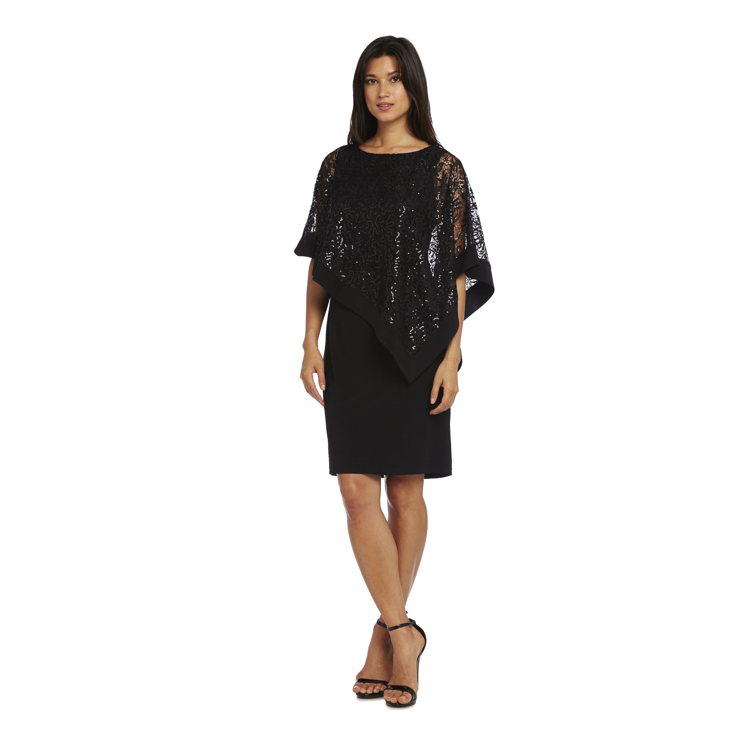 R&M Richards Poncho Dress Navy 6 R&M Richards Poncho Dress Navy 6