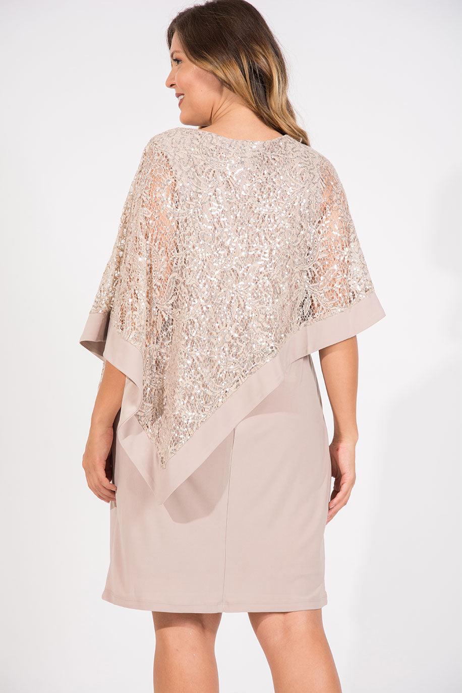 R&M Richards 8749W Plus Size Mother of the Bride Short Dress