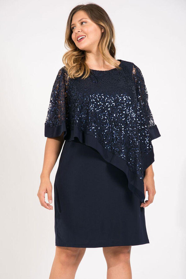 Plus Size Mother of the Bride Dress Short R&M Richards 8749W