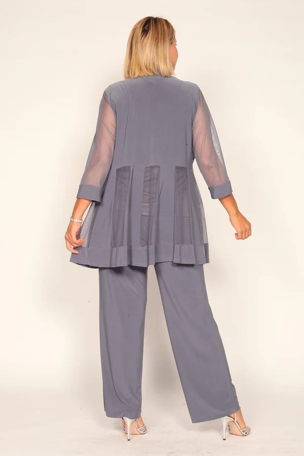 Mother Of The Bride Pant Suit Plus Size R&M Richards 8764W