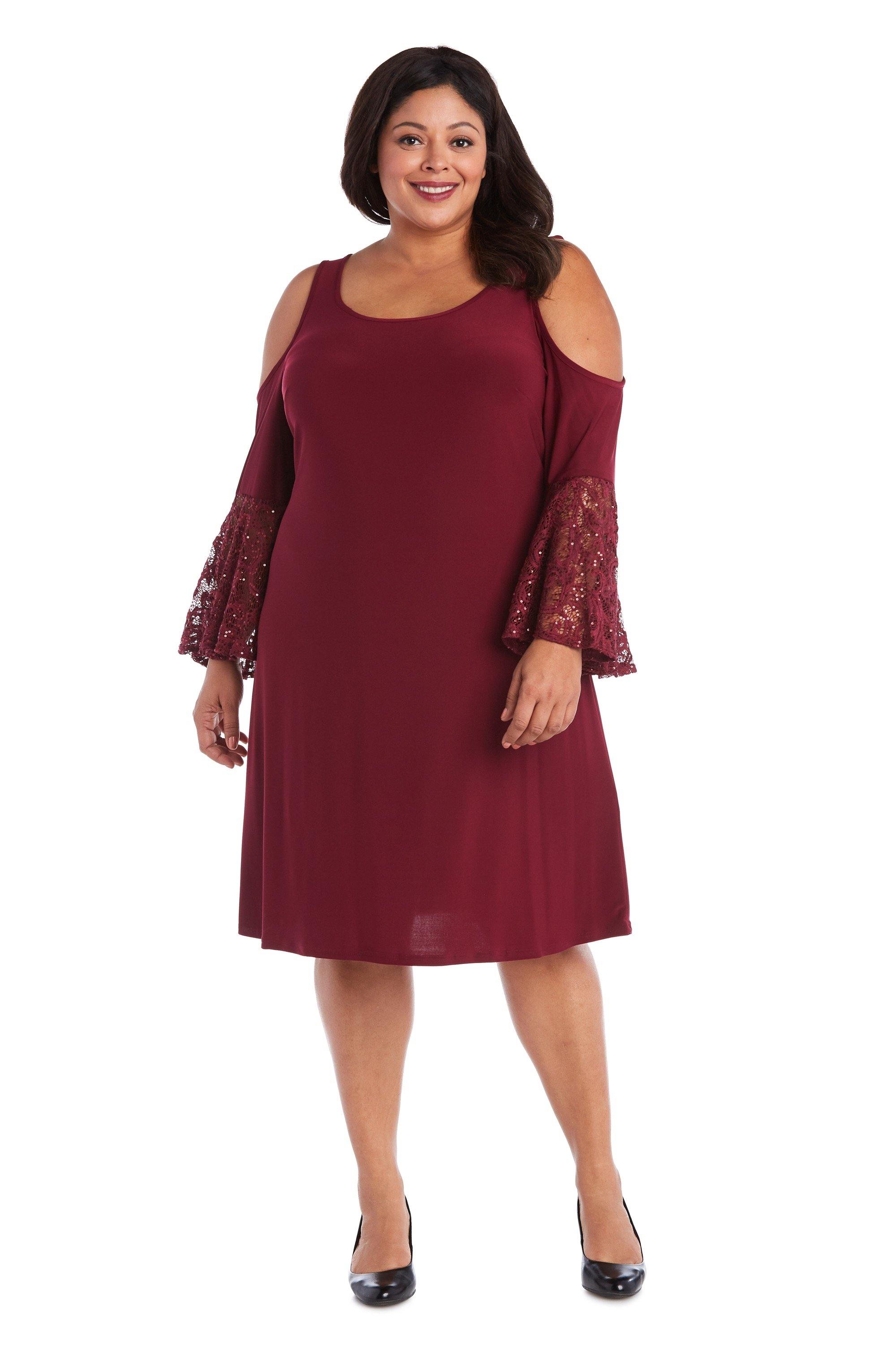 R&M Richards Plus Size Short Dress 8942W - The Dress Outlet