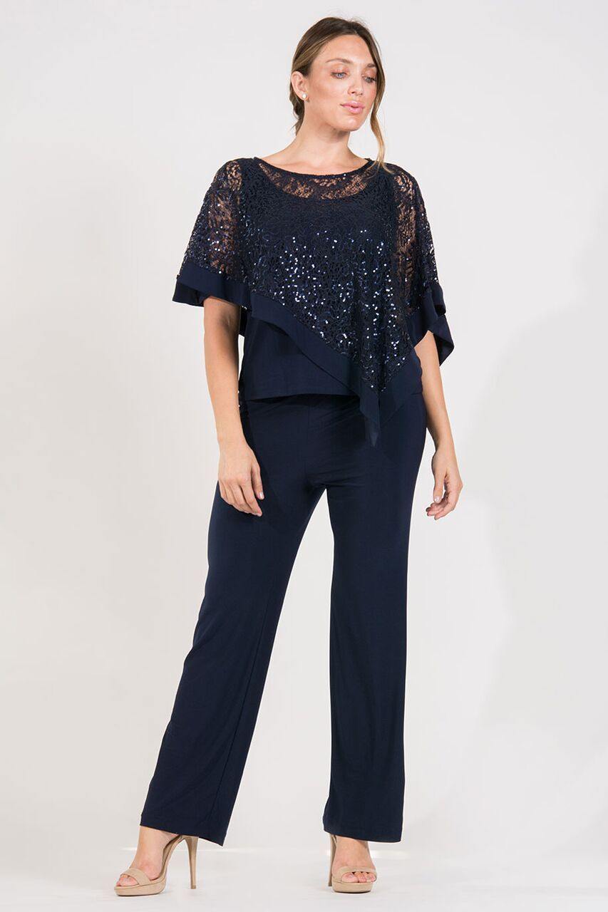 R&M Richards 8998 Long Formal Poncho Pant Suit Sale