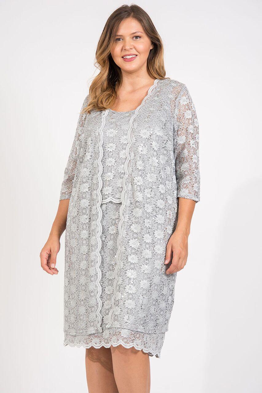 Silver R&M Richards 9530 Short Mother Of The Bride Dress Jacket for $19 ...