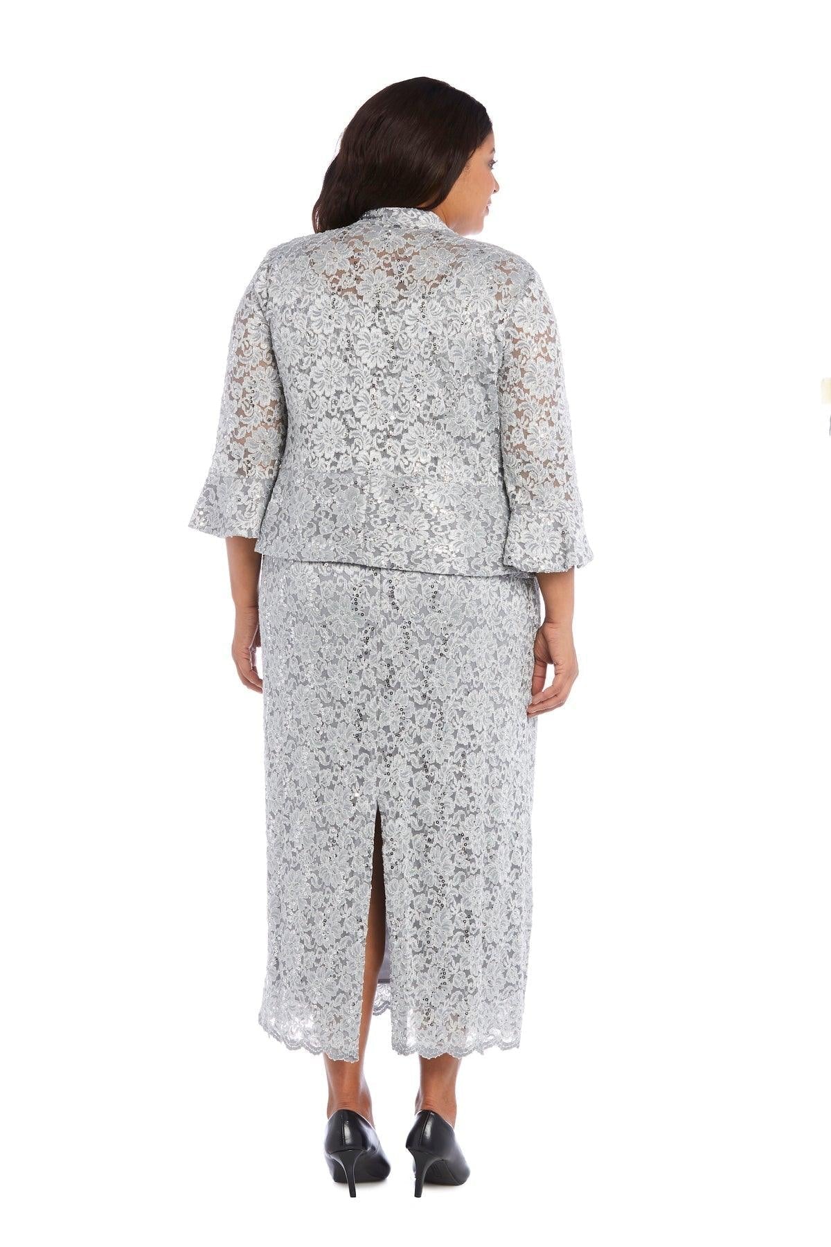 R&M Richards 9896W Long Plus Size Formal Dress