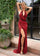 Prom Dresses Prom Fitted Long Formal Beaded Slit Dress Red