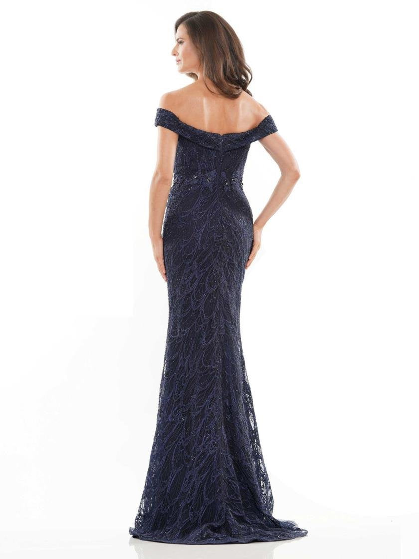 Rina di Montella Beaded Off Shoulder Long Dress 2739 - The Dress Outlet
