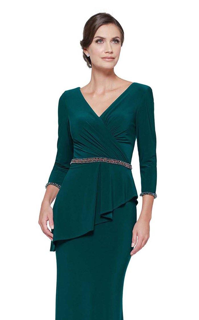 Rina Di Montella Formal Long Sleeve Dress - The Dress Outlet