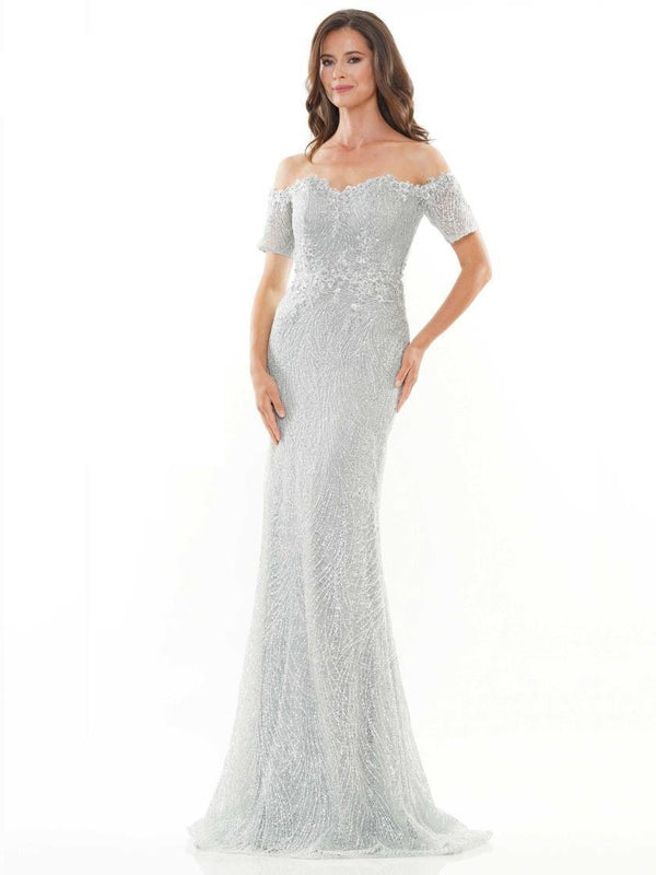 Rina di Montella Lace Off Shoulder Long Dress 2736