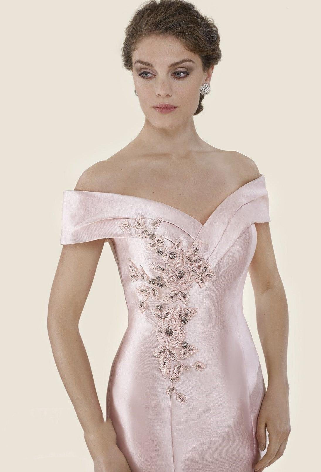 Rina di Montella Long Formal Off Shoulder Gown 2602 - The Dress Outlet