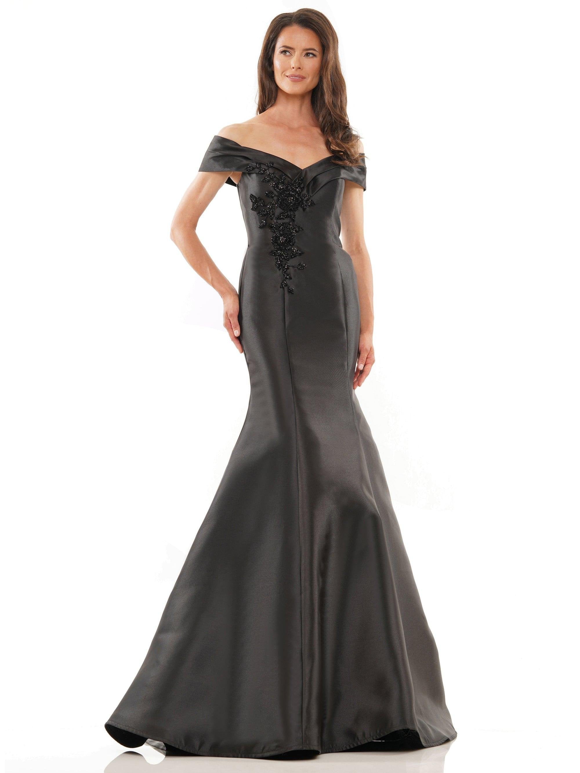 Rina di Montella Long Formal Off Shoulder Gown 2602 - The Dress Outlet
