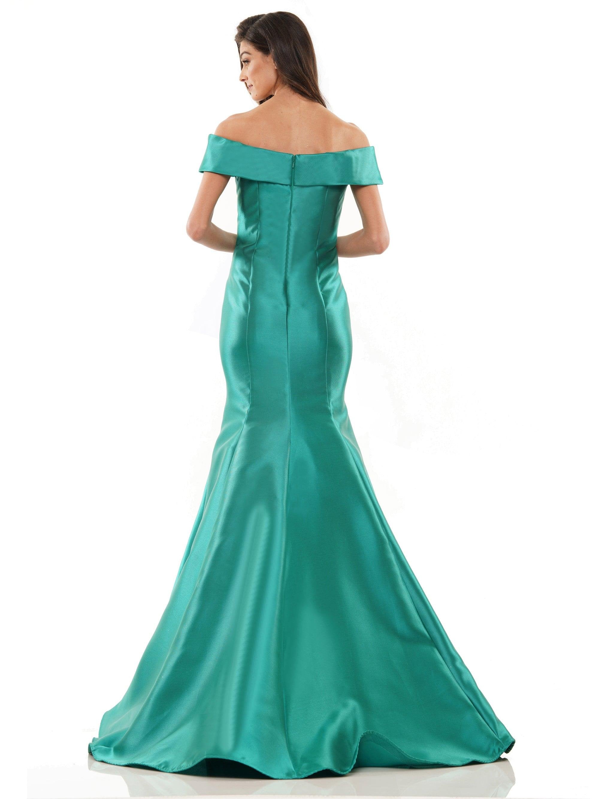 Rina di Montella Long Formal Off Shoulder Gown 2602 - The Dress Outlet
