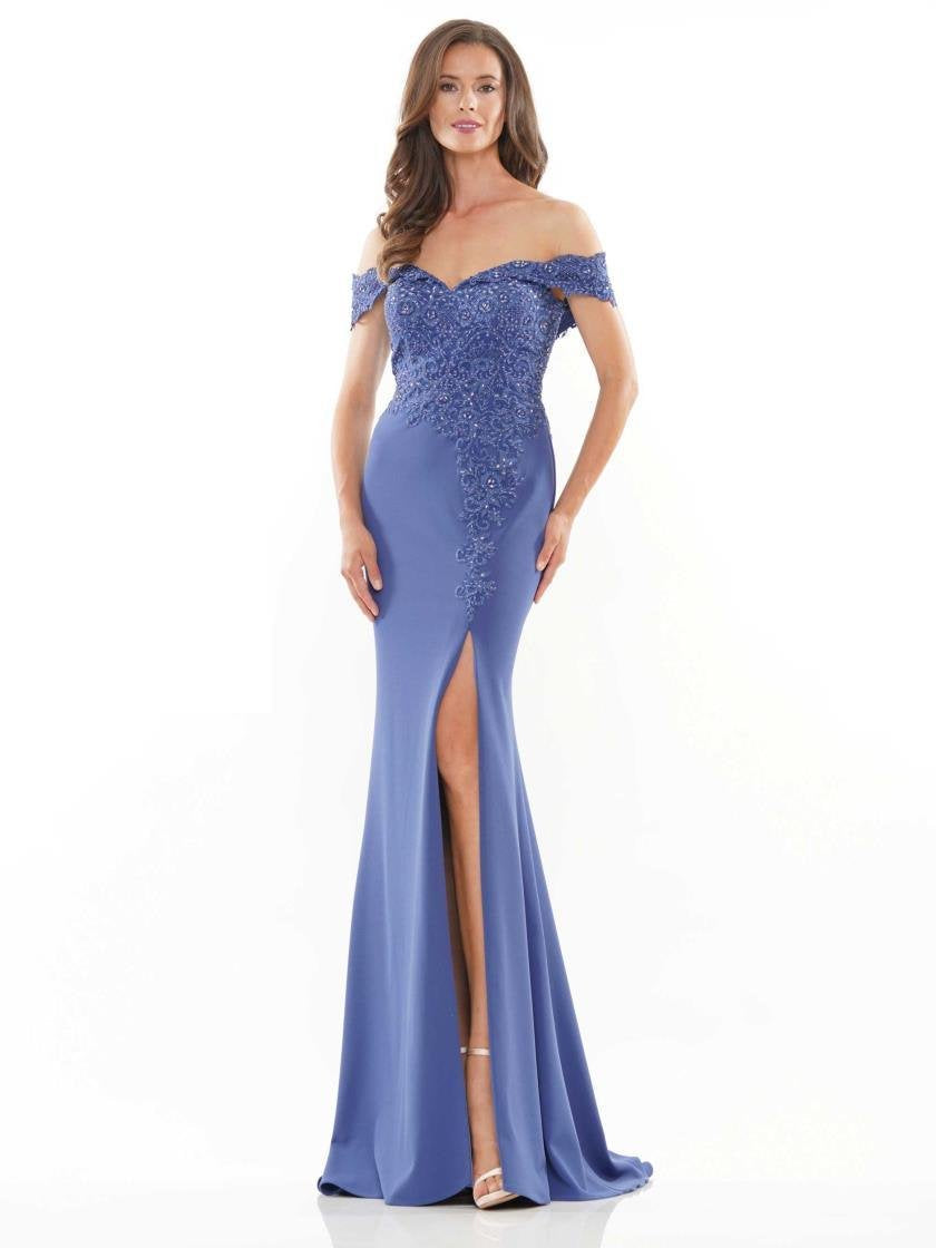 Rina di Montella Long Formal Off Shoulder Gown 2728 - The Dress Outlet