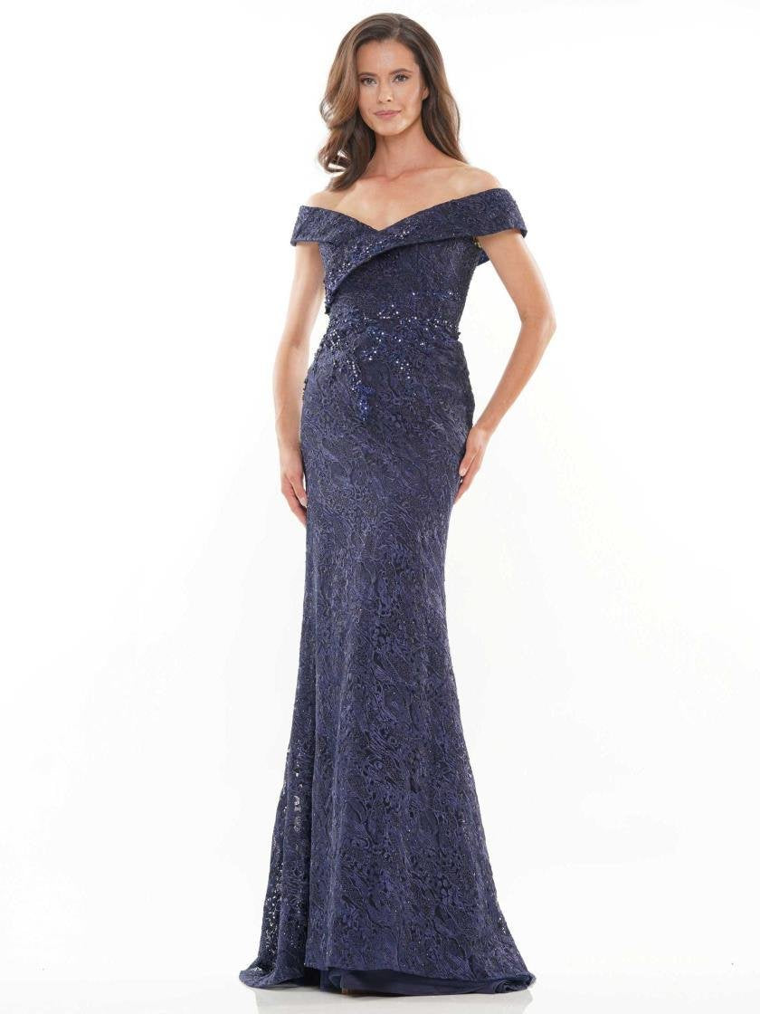 Rina di Montella Long Formal Off Shoulder Gown 2740 - The Dress Outlet