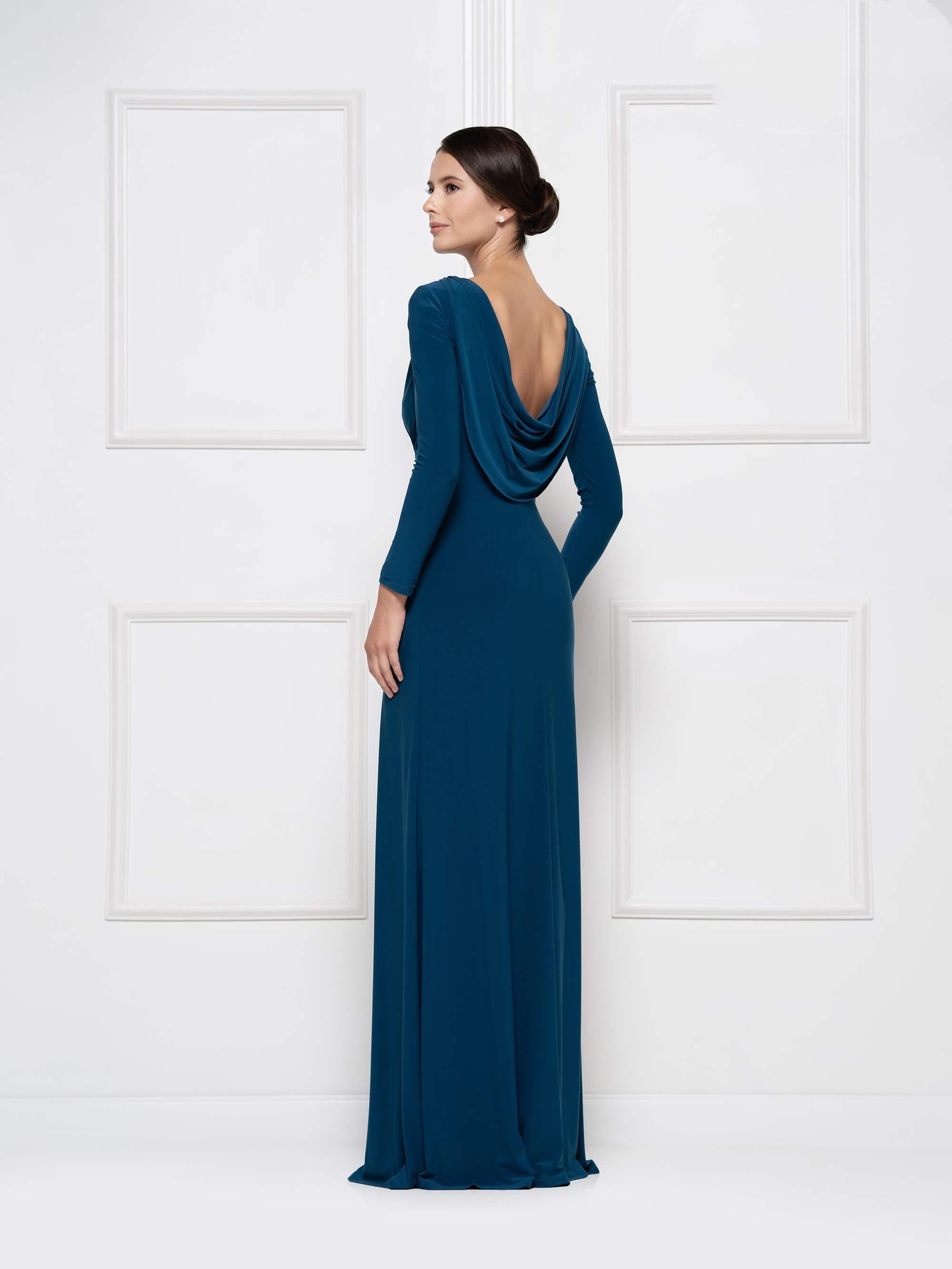 Rina di Montella Long MOther of the Bride Gown 1738 - The Dress Outlet