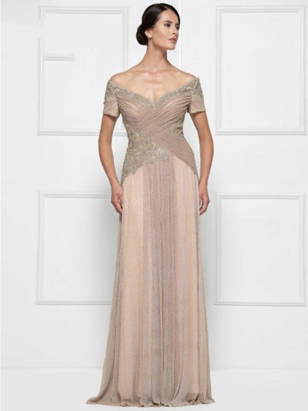 Rina di Montella Off Shoulder Long Dress 2674