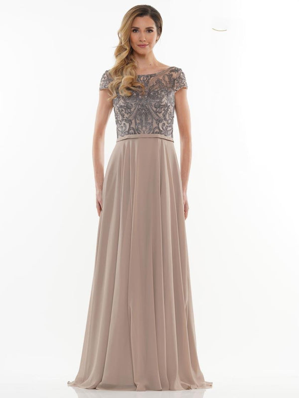 Rina di Montella Short Sleeve Formal Long Gown 2719