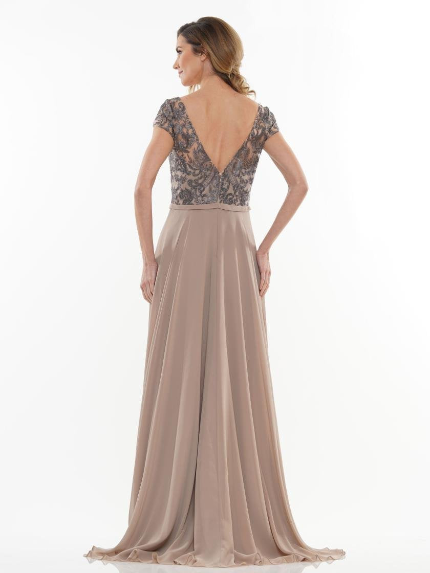 Rina di Montella Short Sleeve Formal Long Gown 2719 - The Dress Outlet