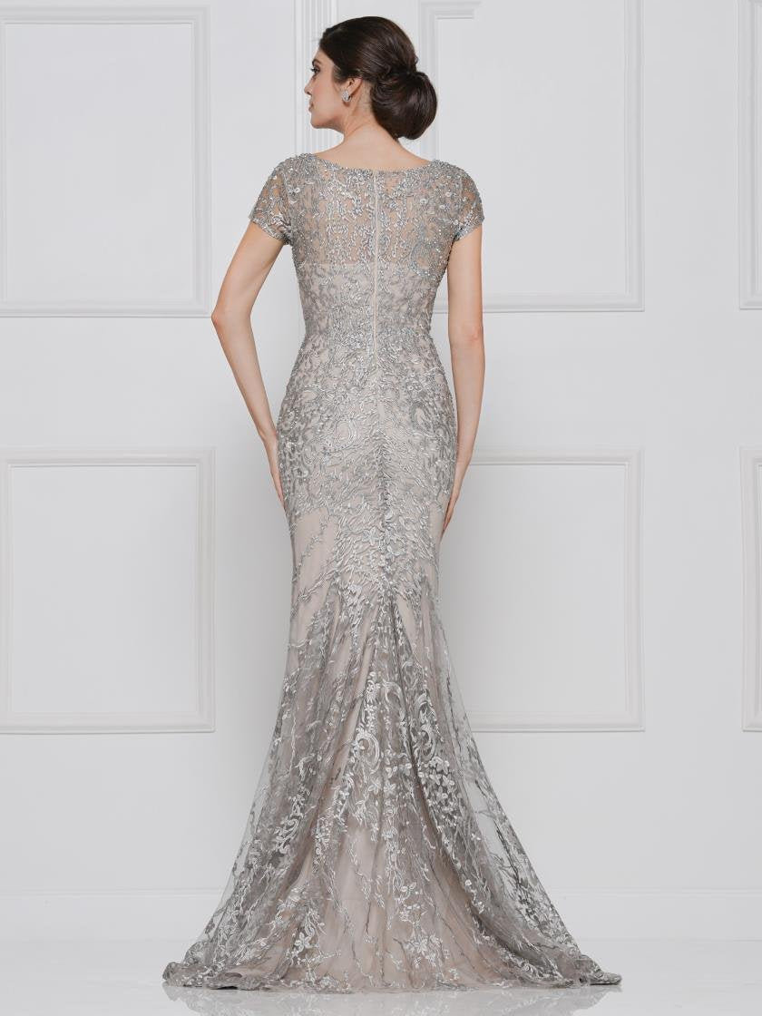 Rina di Montella Short Sleeve Long Dress 2657 - The Dress Outlet