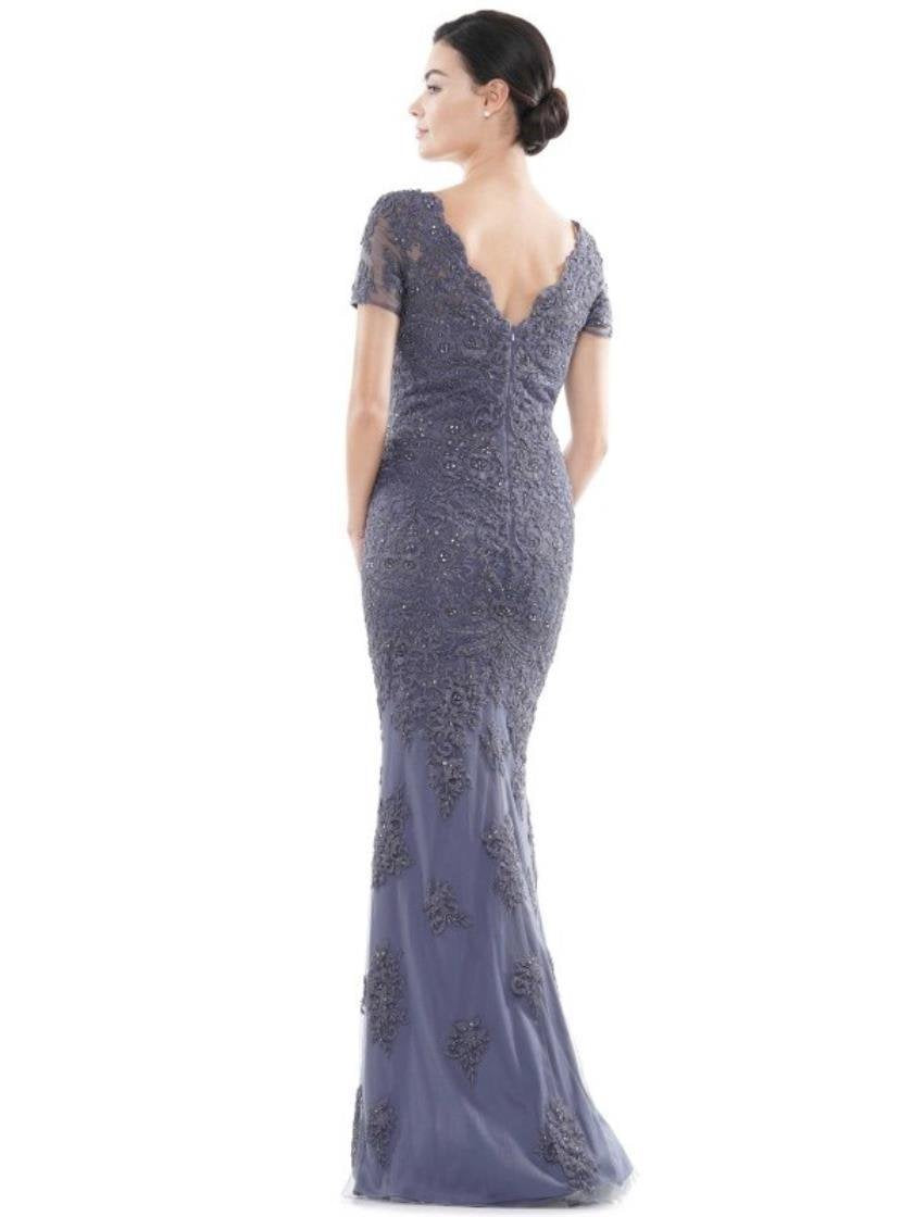 Rina di Montella Short Sleeve Long Formal Gown 2710 - The Dress Outlet