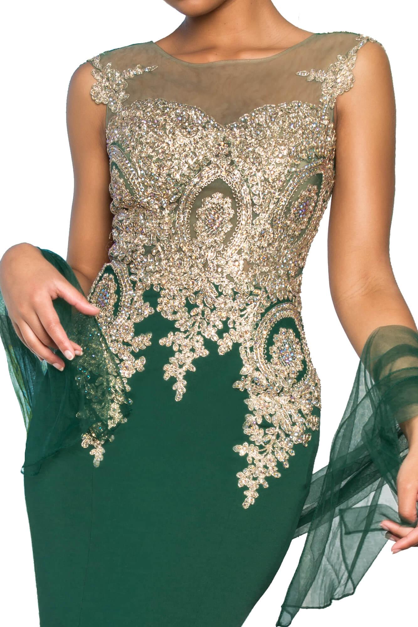 Rome Jersey Long Prom Dress Formal