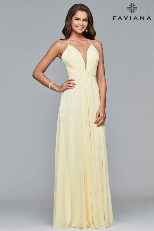 Prom Dresses A Line Long Formal Slit Prom Dress Buttercream