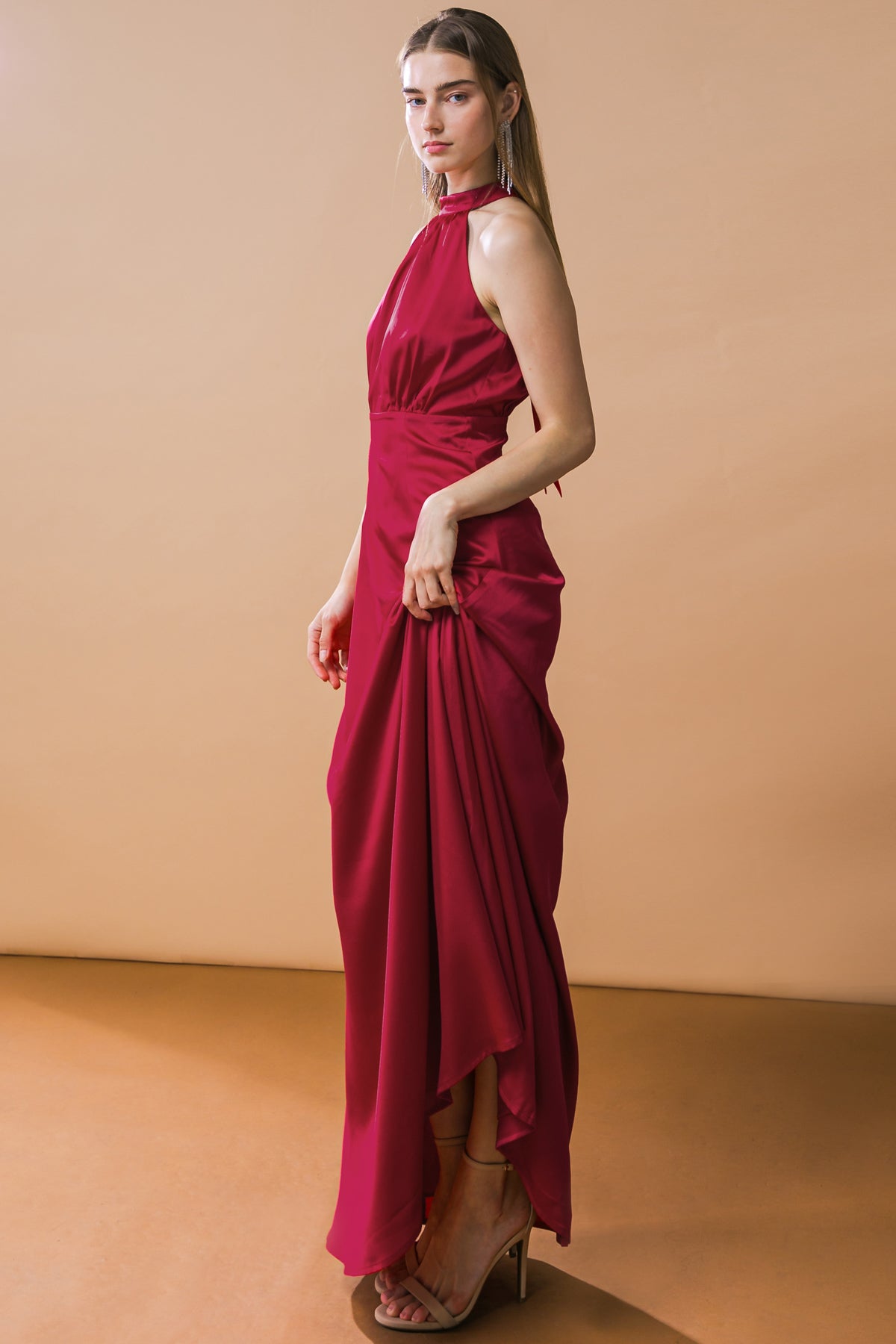 Formal Dresses Long Prom A Line Formal Dress Flying Tomato ID19191 Burgundy