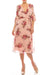 Sandra Darren Floral Printed Midi Faux Wrap Dress - The Dress Outlet