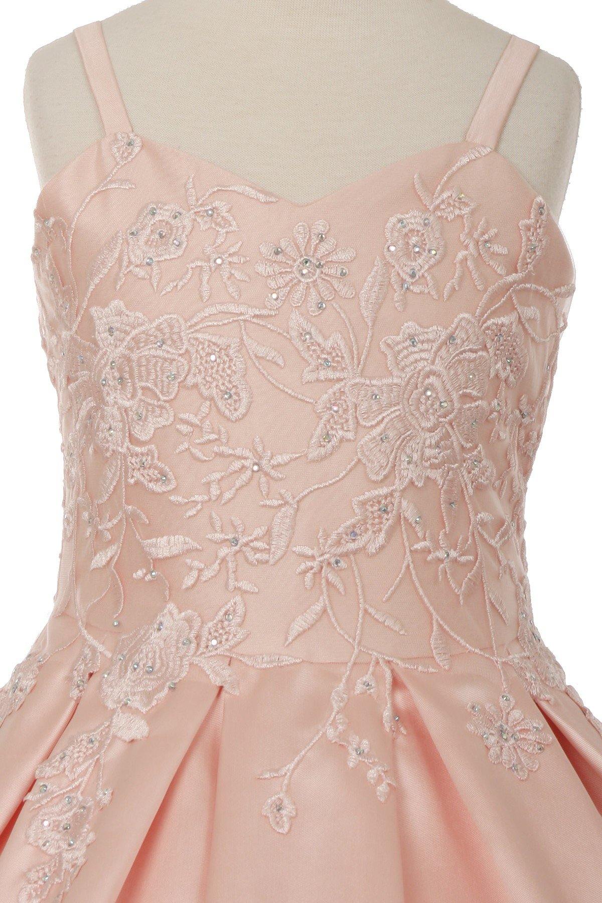 Satin Long Flower Girl Dress