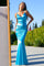 Prom Dresses Long Fitted Bustier Prom Dress Neon Blue