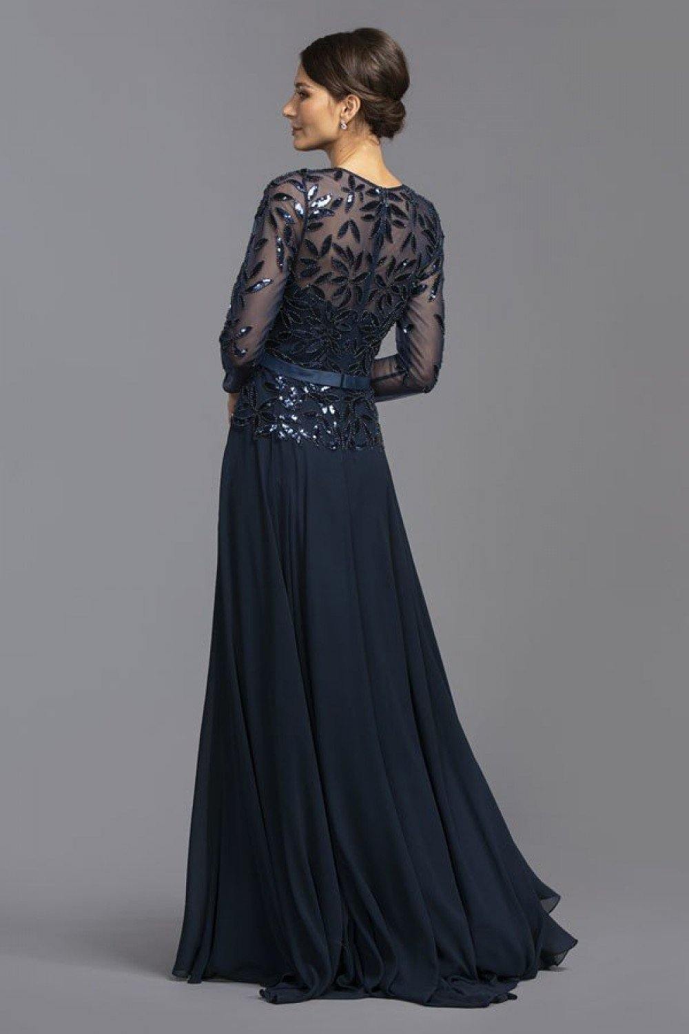 Sequin Embellished Long Formal Dress