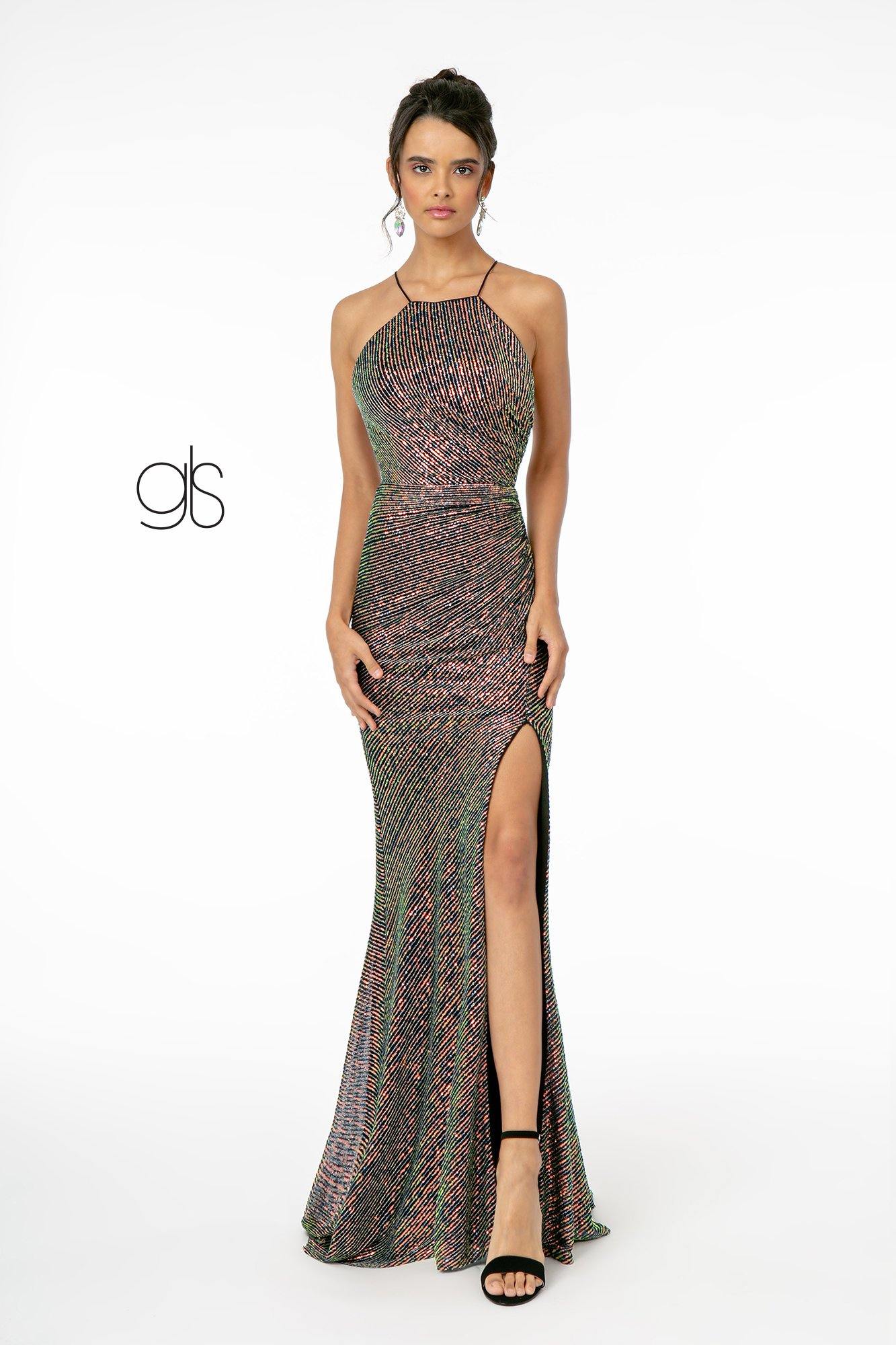 Sequin Formal Long Prom Dress Evening Gown
