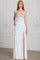 Prom Dresses Long Sequin Formal Beaded Slit Prom Dress White