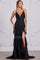 Prom Dresses Prom Long Beaded Lace Applique Ruffle Formal Dress Black