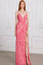 Prom Dresses Prom Long Beaded Floral Sequin Formal Dress Strawberry