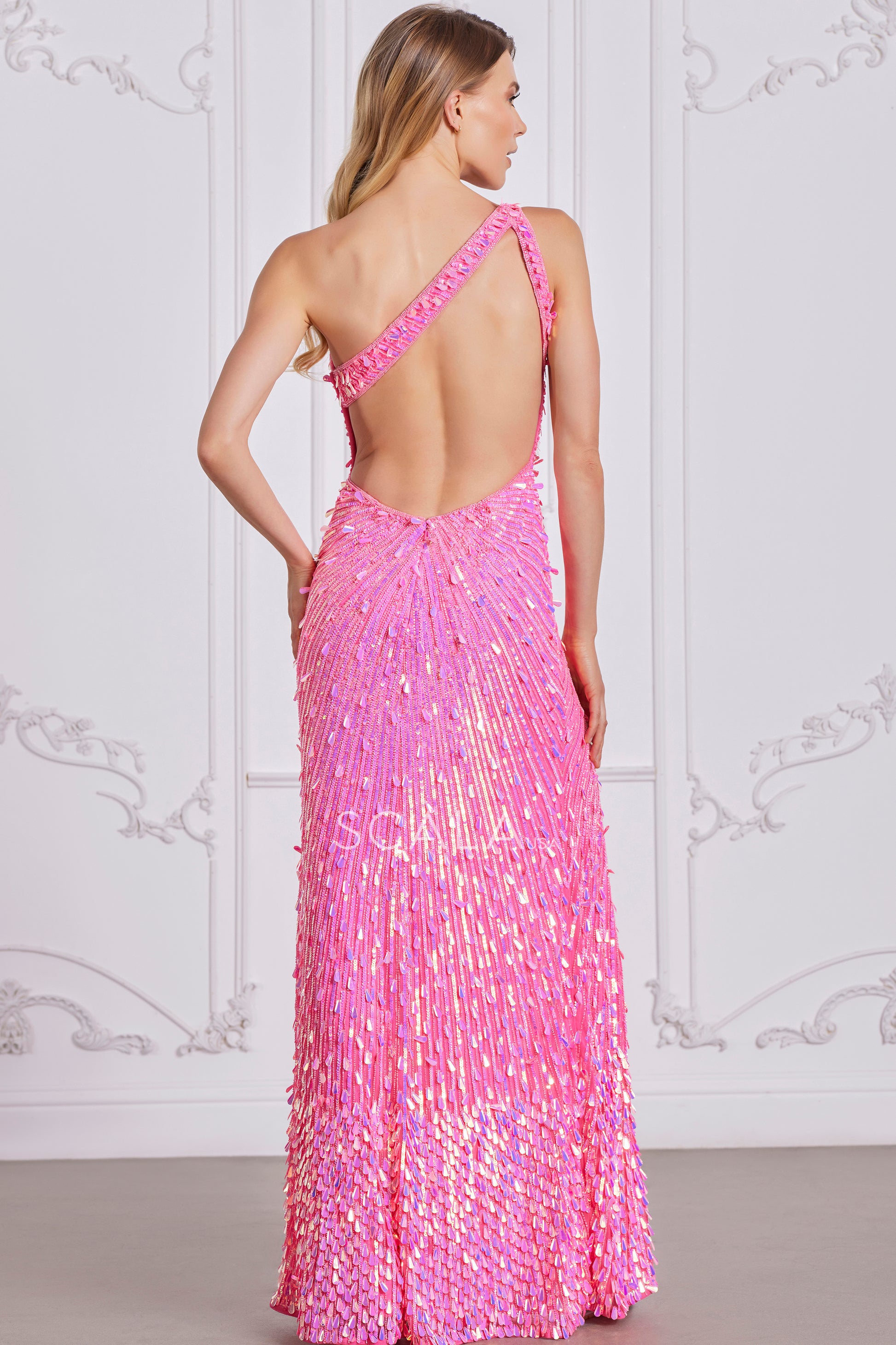Scala 80122 Prom Beaded Long Formal Sequin Evening Dress