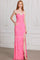 Prom Dresses Prom Beaded Sequin Long Formal Corset Dress Shiny Fuchsia