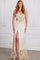 Prom DressesProm Long Fitted Slit Sequin Evening Formal Dress Ivory Gold