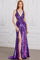 Prom Dresses Prom Fitted Long Formal Striped Sequin Evening Dress Indigo