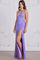 Prom Dresses Fitted Sequin Slit Long Formal Evening Prom Dress Orchid