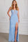Prom Dresses Long Fitted Formal Corset Evening Prom Dress Light Blue
