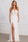 Prom Dresses Prom Long Fitted Corset Formal Slit Dress Ivory