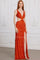 Prom Dresses Slit Long Formal Sequin Prom Dress Burnt Orange