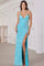 Prom Dresses Prom Slit Fitted Long Formal Evening Dress Ocean