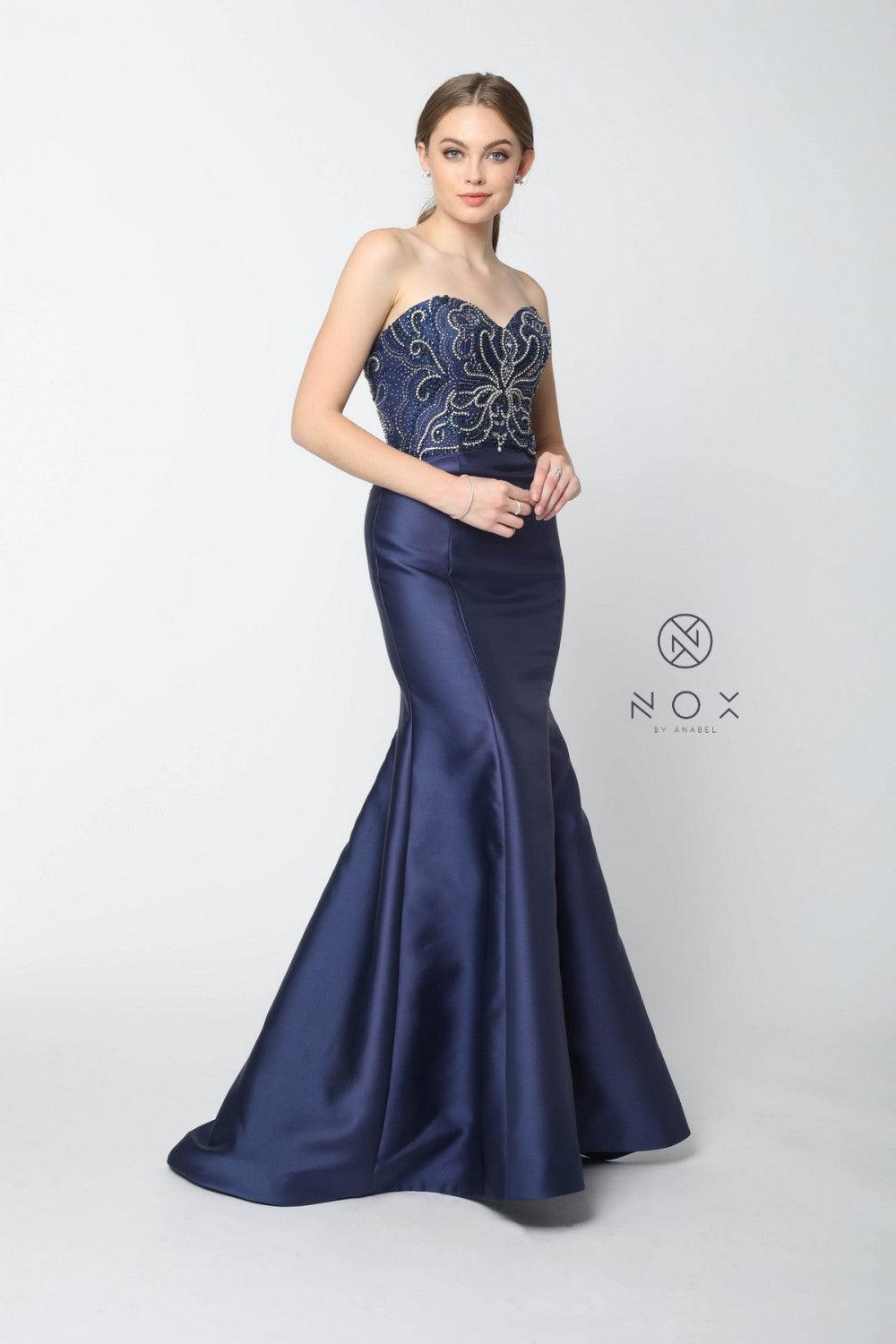 Sexy Fitted Long Prom Gown Evening Dress - The Dress Outlet Nox Anabel