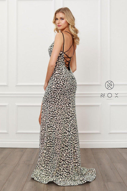 Sexy Long Beaded Prom Dress - The Dress Outlet