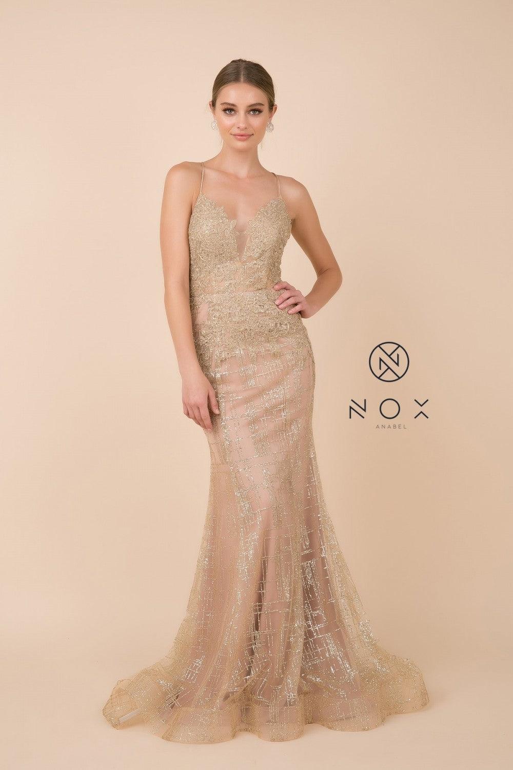 Sexy Long Fitted Prom Dress Evening Gown - The Dress Outlet Nox Anabel