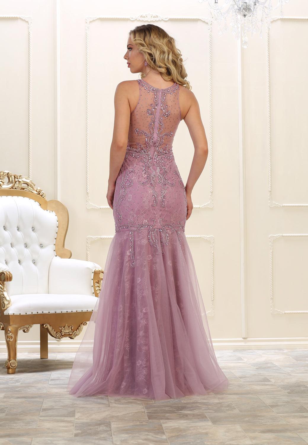 Sexy Long Mermaid Gown Formal Prom Dress - The Dress Outlet May Queen