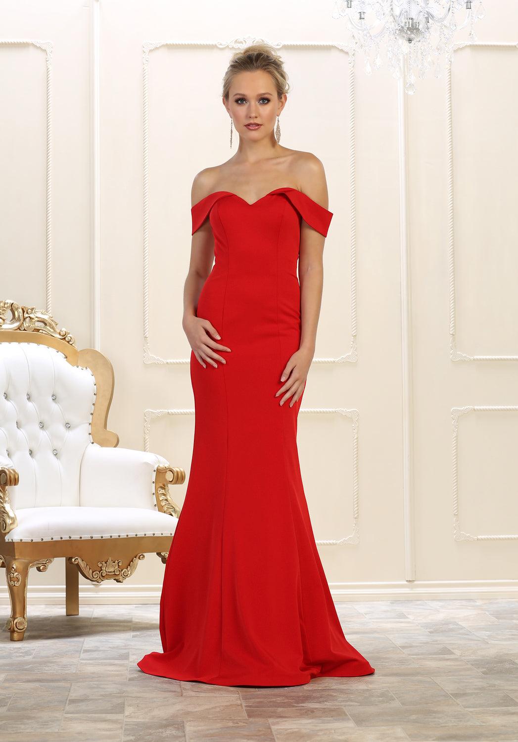 Sexy Off The Shoulder Long Prom Dress Evening Gown - The Dress Outlet May Queen