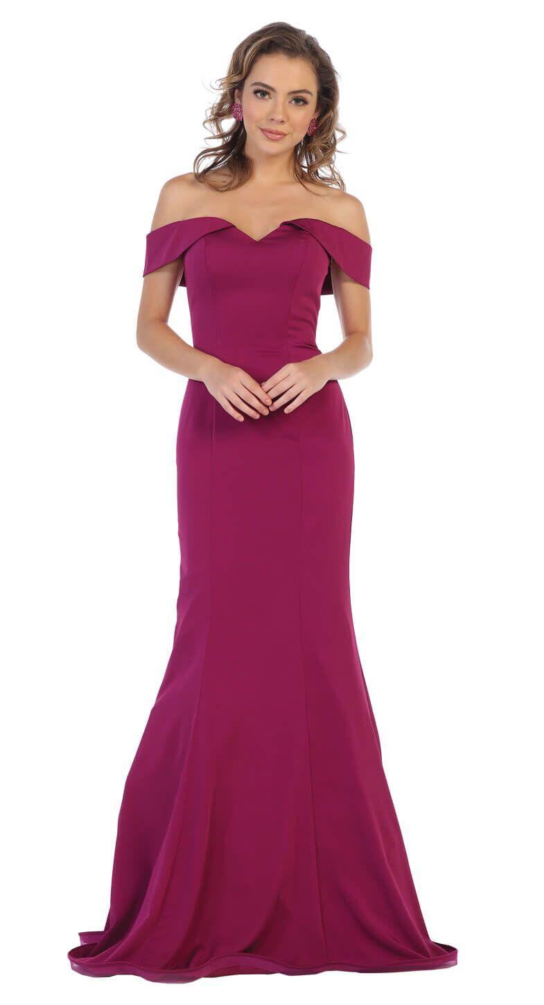 Sexy Off The Shoulder Long Prom Dress Evening Gown - The Dress Outlet May Queen