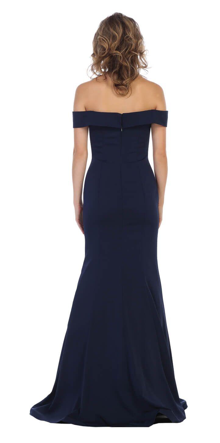 Sexy Off The Shoulder Long Prom Dress Evening Gown - The Dress Outlet May Queen